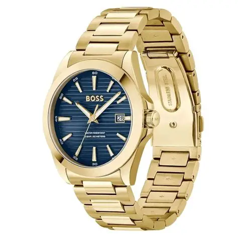 Hugo Boss 1514172 STRIKE muski rucni sat topptaurus.rs 1 Profil zlatnog kućišta Hugo Boss 1514172 STRIKE debljine 9 mm sa krunicom