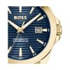 Hugo Boss 1514172 STRIKE muski rucni sat topptaurus.rs 2 Detaljan prikaz plavog brojčanika Hugo Boss 1514172 STRIKE sa analognim prikazom i datumom