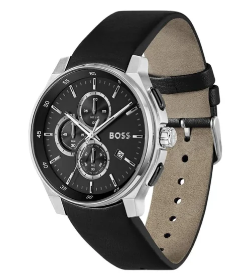 Crni kožni kaiš sa klasičnom kopčom modela Hugo Boss 1514188 PEAK