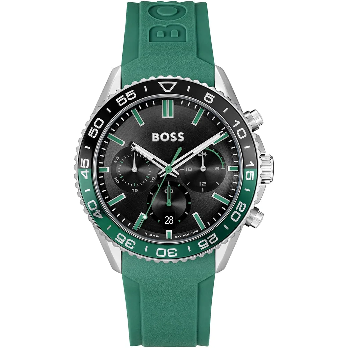 Hugo Boss 1514246 Runner muški sat zelena gumena narukvica