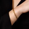 Rosefield Oval Chainlink gold narukvica na ruci zene