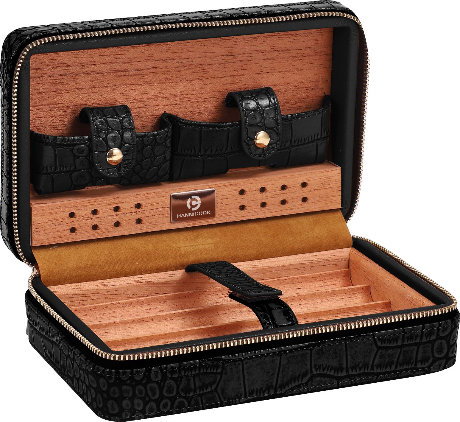 hannicook kozni hjumidor jx-t105bk crna kutija za cigare