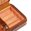 luksuzna braon kozna kutija za cigare sa kedrovom unutrasnjosti