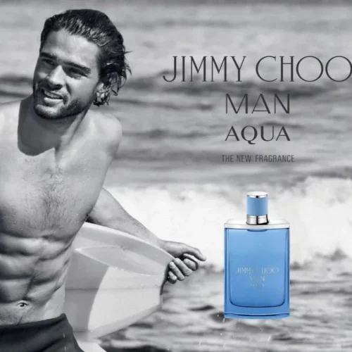 Jimmy Choo Man Aqua EDT muski parfem toptaurus.rs 4 Jimmy Choo Man Aqua muški parfem svež miris i slika sa muskarcem