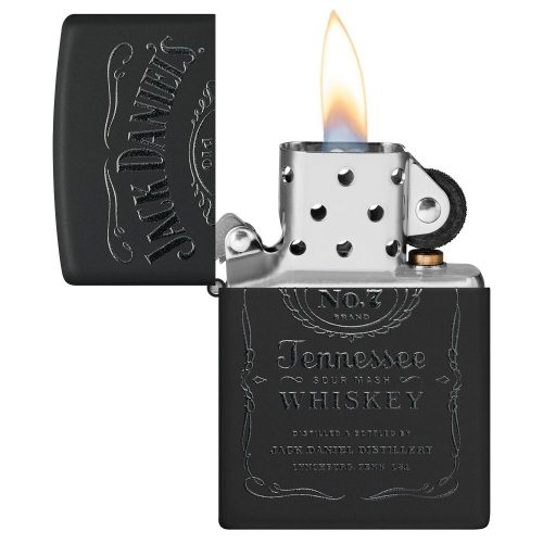Otvoren upaljač: ZIPPO Jack Daniel’s – otvoren poklopac i mehanizam