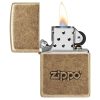 Otvoren upaljač: ZIPPO 28182 – otvoren poklopac i mehanizam