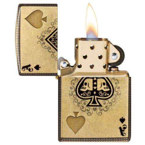 Zippo Ace of Spades upaljač model 46388 otvoren