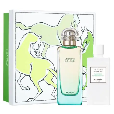 HERMES Un Jardin Sur Le Nil unisex parfemski set 100ml EDT i 80ml balzam za telo