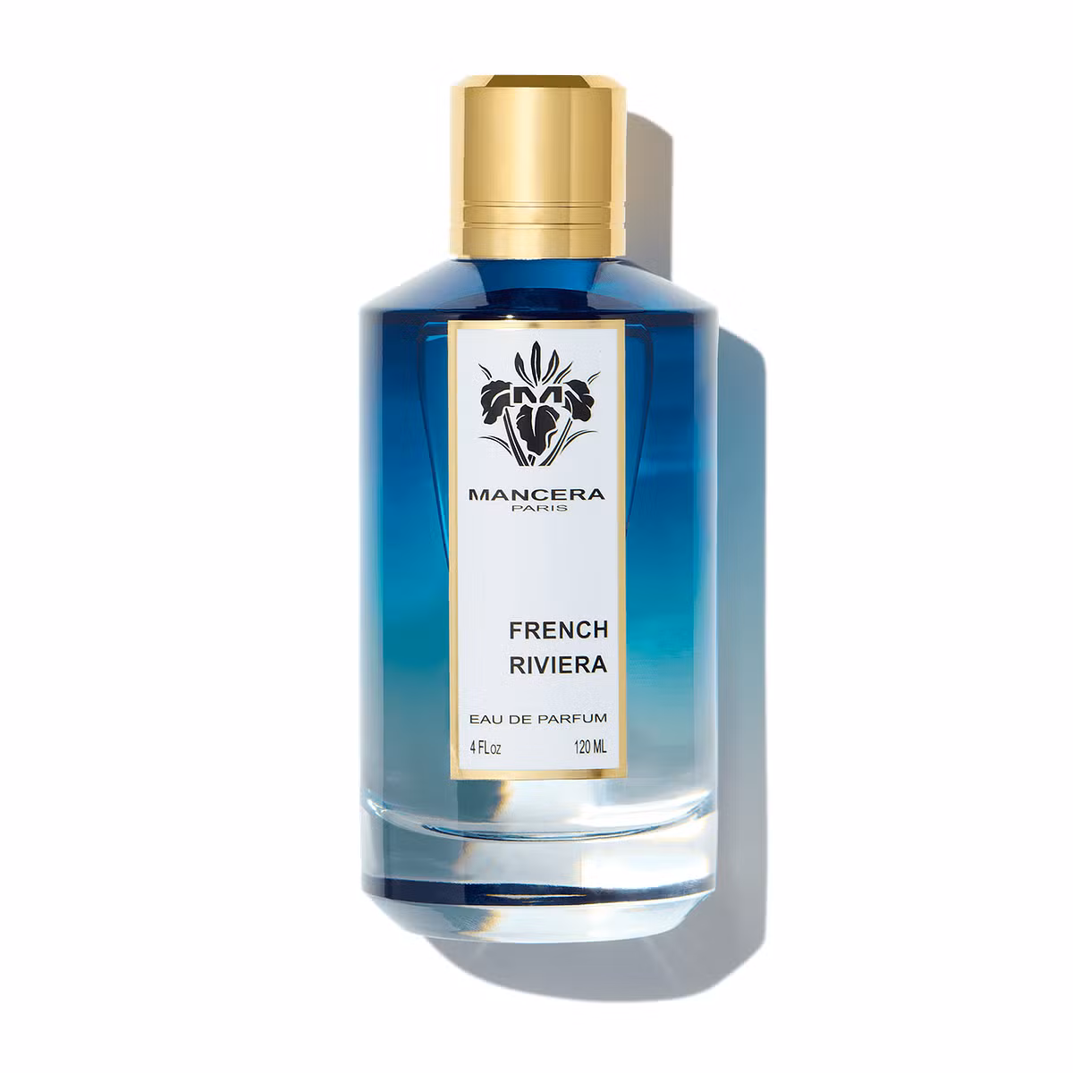 Mancera French Riviera EDP bočica parfema na beloj pozadini