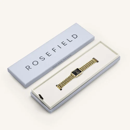 Rosefield ženski sat OBGSG-O61 toptaurus.rs 1 Rosefield OBGSG-O61 ženski sat detalj zlatne 5-link narukvice od nerđajućeg čelika u kutiji