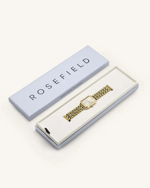 Rosefield ženski sat OCWSG-O40 toptaurus.rs 1 Rosefield OCWSG-O40 ženski sat luksuzni zlatni dizajn sa osmougaonim kućištem u kutiji