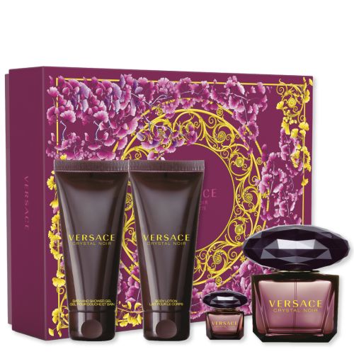 Versace Crystal Noir ženski parfemski set 90ml EDP sa gelom i balzamom