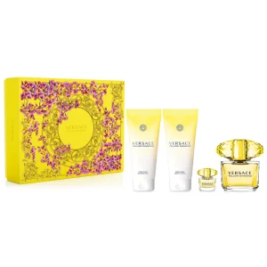 Versace Yellow Diamond poklon set 90ml EDT i 5 ml EDT sa gelom i balzamom