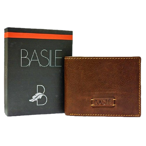 Detalj kvalitetne prirodne kože na Basile novčaniku. Basile muški novčanik BA1101-U2