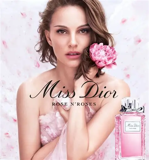 Miss Dior Rose N'Roses elegantan ženski miris za proleće i leto, slika sa glumicom, reklama