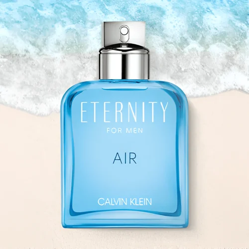 CK Eternity Air muški parfem za proleće i leto, slika na obali mora