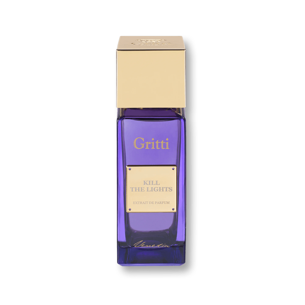 Gritti Kill The Lights EDP unisex parfem – detalj bočice i Gritti logo