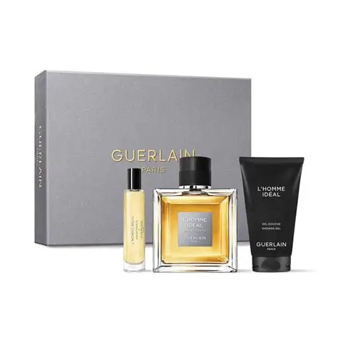 Guerlain L Homme Ideal Set 100ML EDT+10ML+75SG muski parfemski set slika parfema, gela za tusiranje i pakovanja