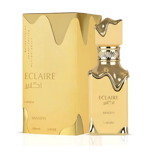 Lattafa Eclaire Banoffi EDP unisex parfem – bočica i pakovanje