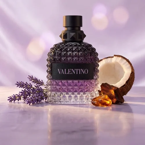 Valentino Uomo Born in Roma Purple Melancholia EDT 2026 – kardamom, lavandin, kokos i amberna drva