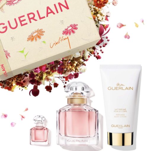 Mon Guerlain set 50ML EDP+5ML+75ML Balzam za telo zenski parfem toptaurus.rs Guerlain Mon Guerlain EDP mirisne note lavanda jasmin vanila sandalovina i kumarin