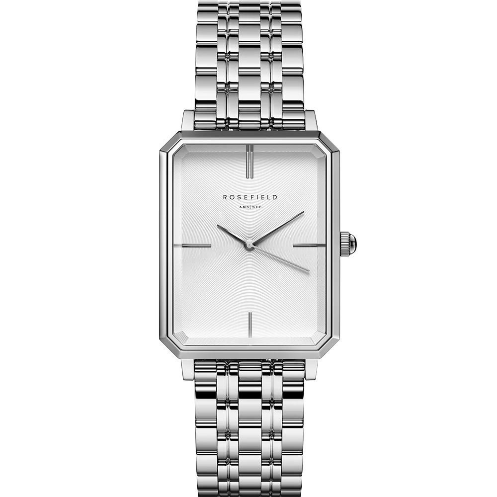 Rosefield OCWSS-O41 ženski sat Octagon Silver sa srebrnom čeličnom narukvicom