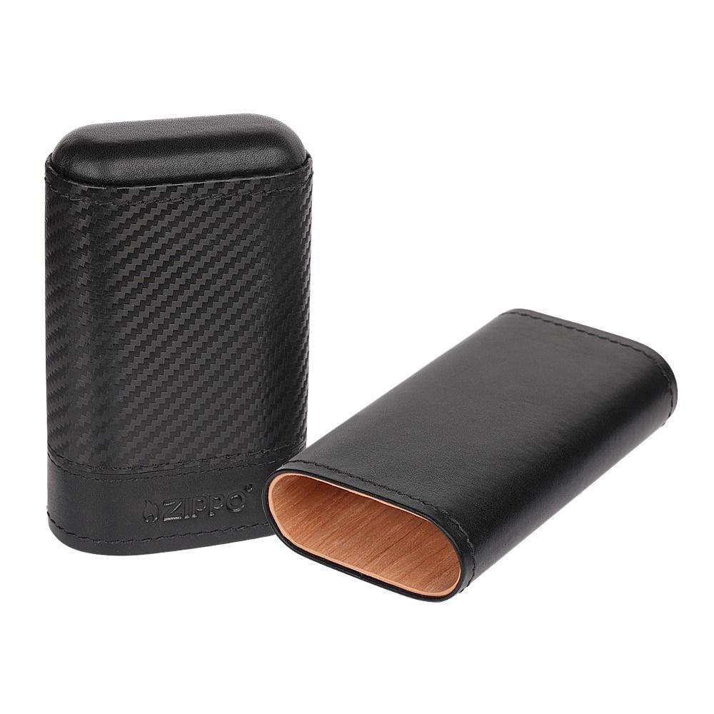 Detalj Zippo Signature kožne futrole za cigare Carbon Range