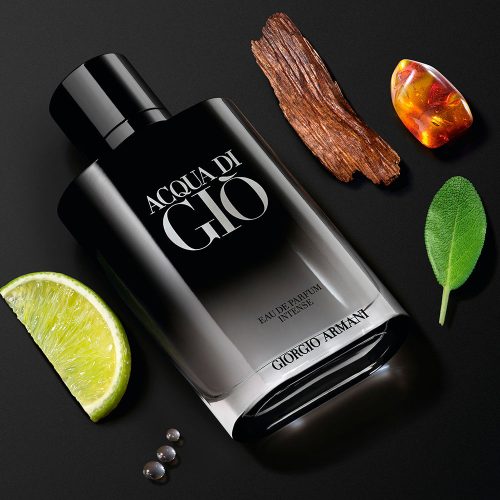Mirisna kompozicija parfema Armani Acqua di Gio EDP Intense sa citrusnim, morskim i drvenastim notama